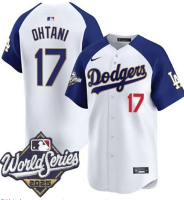 Men Los Angeles Dodgers #17 Ohtani White Gold 2026 Nike Game MLB Jersey 006->los angeles dodgers->MLB Jersey